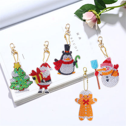 DIY Diamond Painting Keychain 5pcs (Double-Sided Diamond Paste)