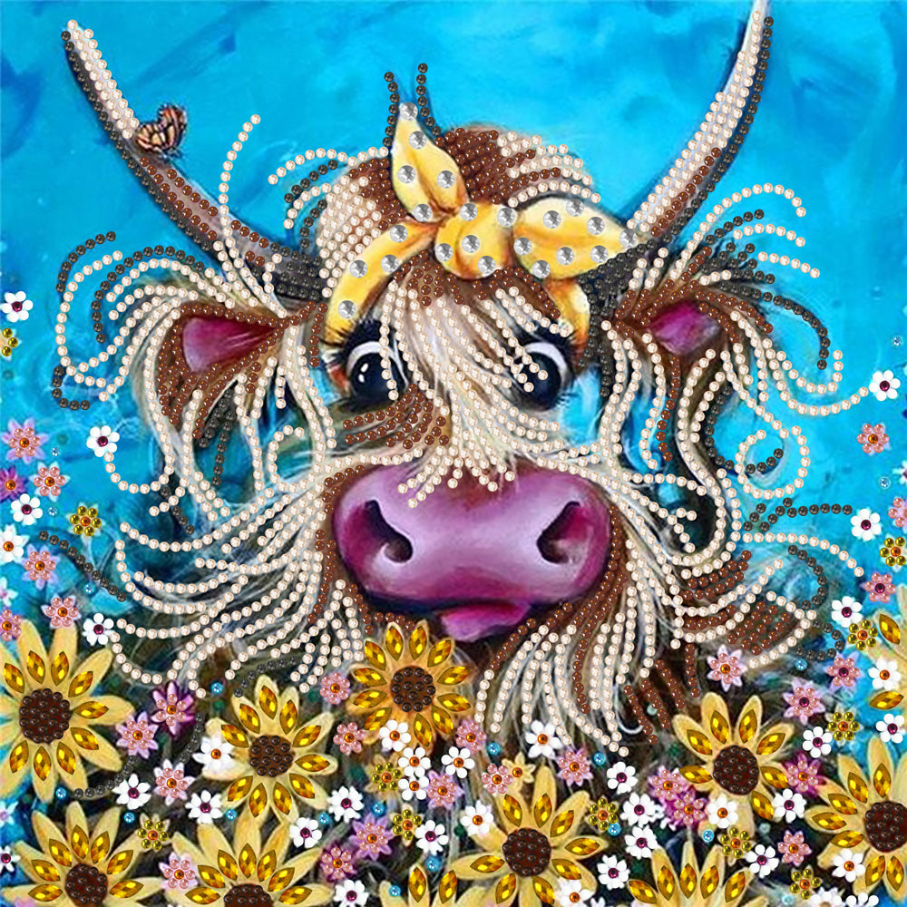 Flower Yak - Special Shaped Drill Diamond Paiting 30*30CM