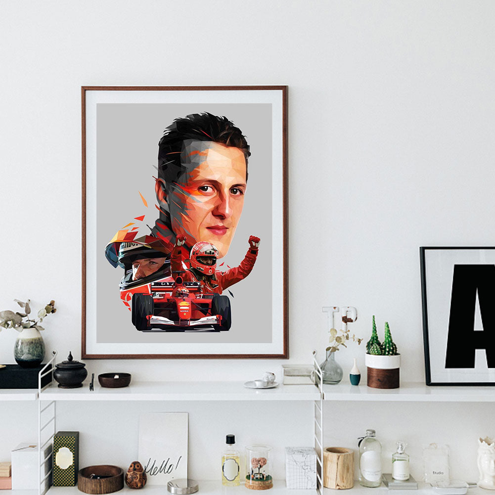 German Racing Driver Michael Schumacher - Full Round Drill Diamond Painting 30*40CM