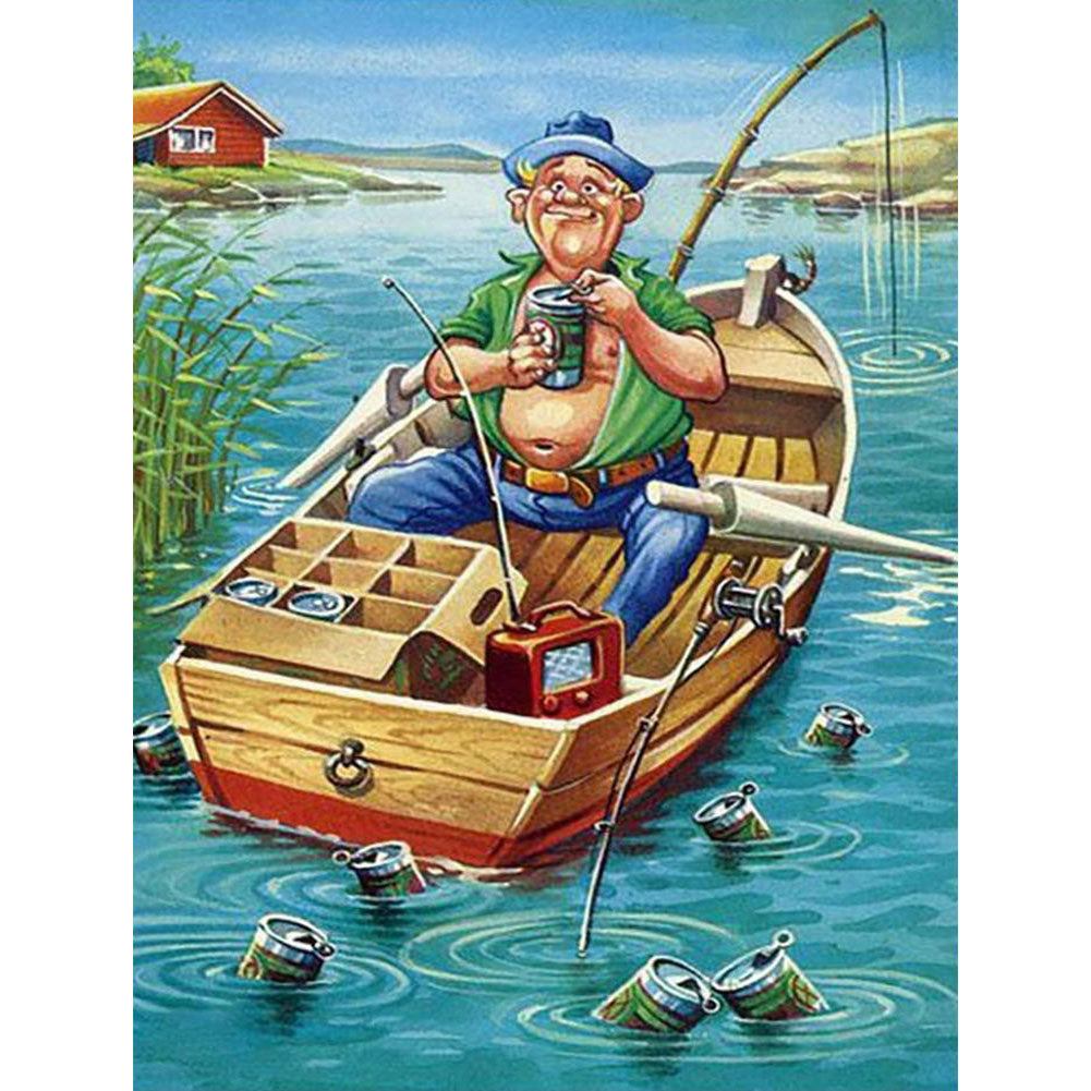 Angler - Full Square Drill Diamond Painting 50*60CM