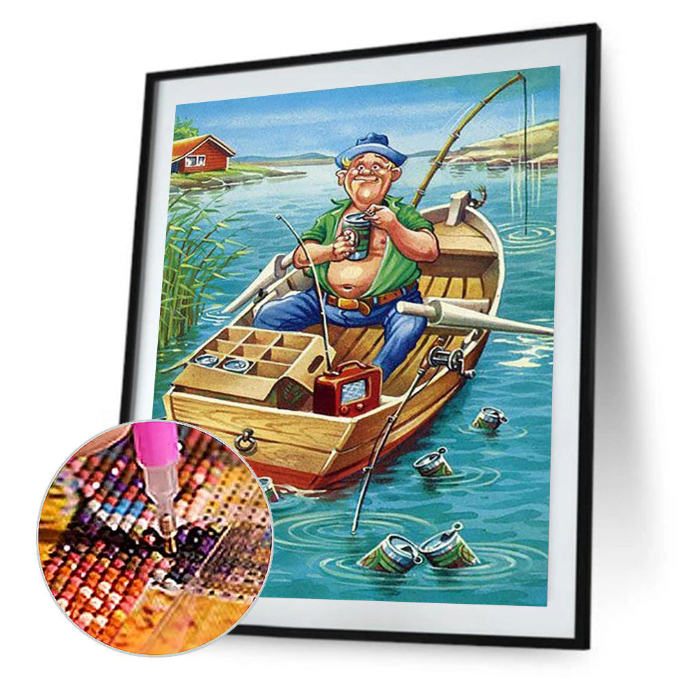 Angler - Full Square Drill Diamond Painting 50*60CM