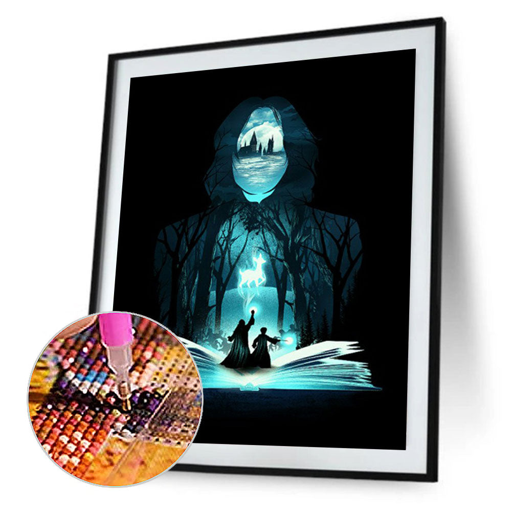 Harry Potter Silhouette - Full Square Drill Diamond Painting 50*60CM