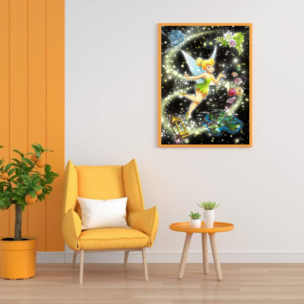 Wonderful Fairy Tinkerbell - Full Round Drill Diamond Painting 30*40CM