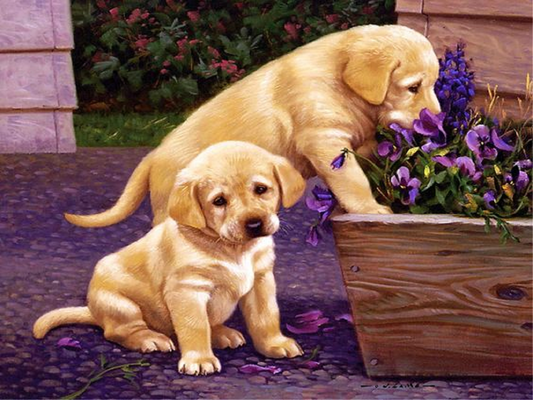 Labrador - Full Round Drill Diamond Painting 40*30CM