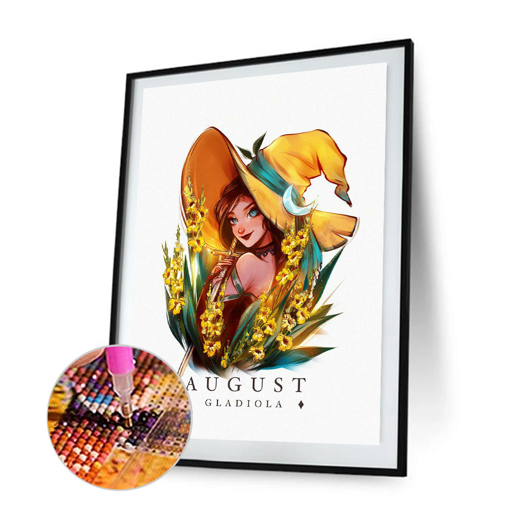 Color Flower Girl - Full Round Drill Diamond Painting 40*60CM