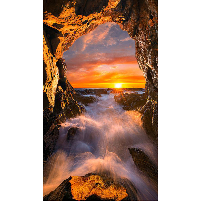 Sunset Waterfall - Full Round Drill Diamond Painting 40*70CM