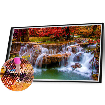 Maple Falls - Full Round Drill Diamond Painting 80*40CM