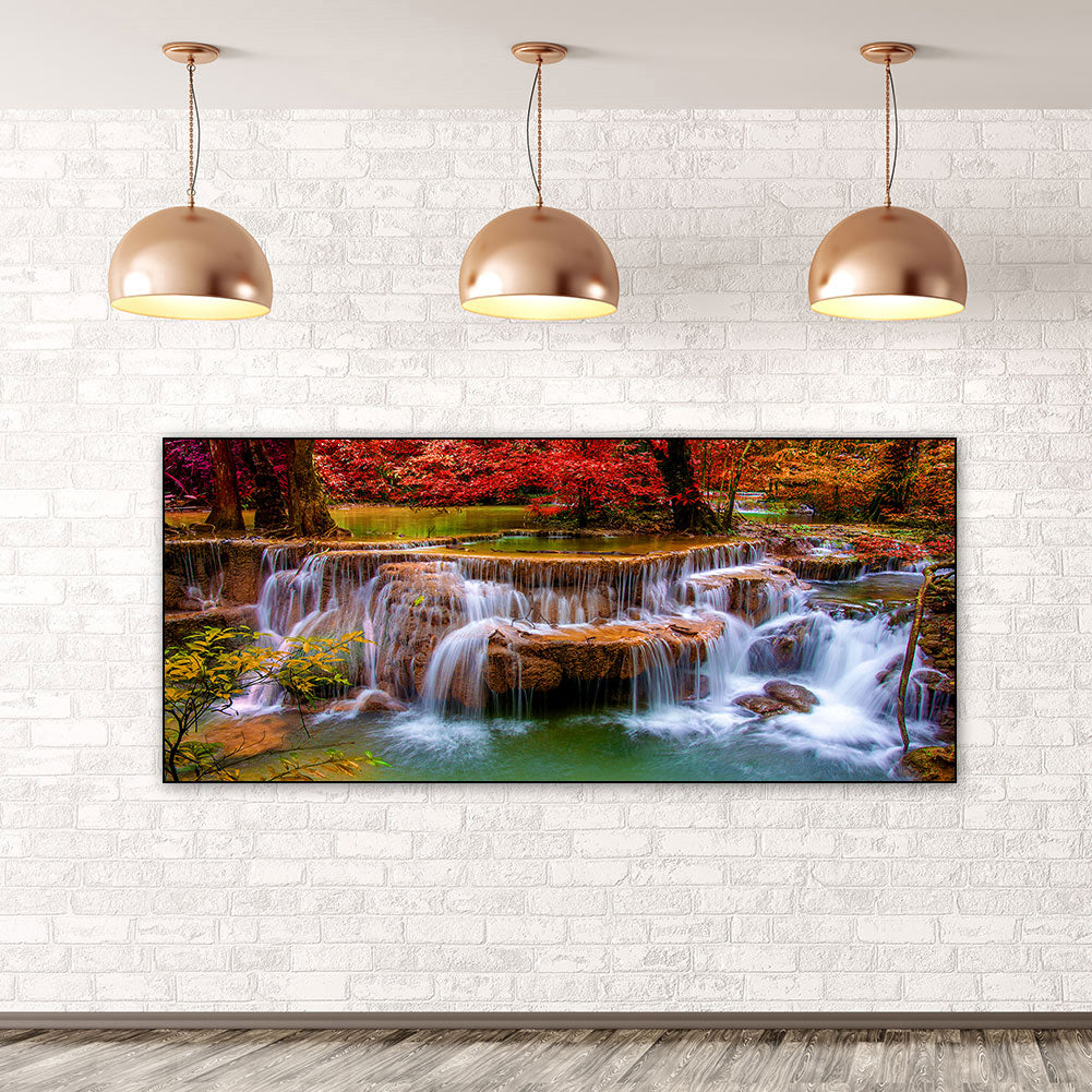 Maple Falls - Full Round Drill Diamond Painting 80*40CM