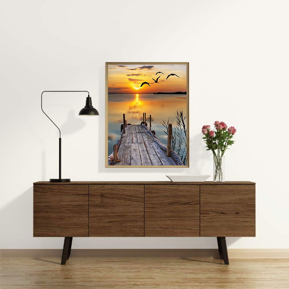 Sea Sunset - Full Round Drill Diamond Painting 50*60CM