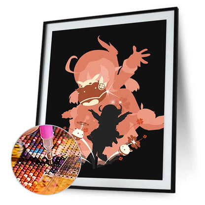 Cartoon Silhouette - Full Round Drill Diamond Painting 30*40CM