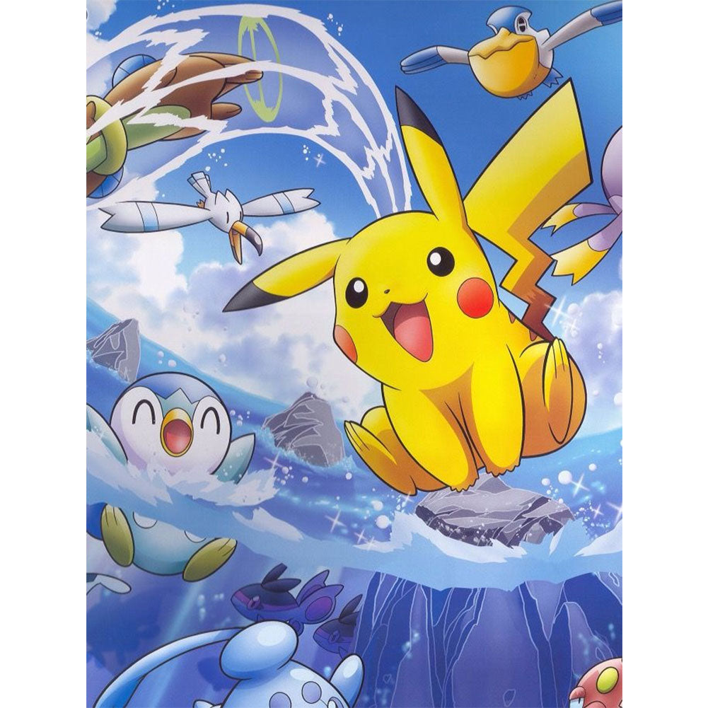 Pikachu - Full Round Drill Diamond Painting 40*50CM