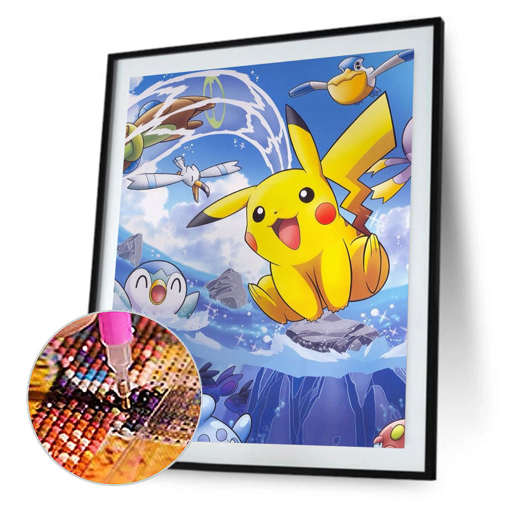 Pikachu - Full Round Drill Diamond Painting 40*50CM