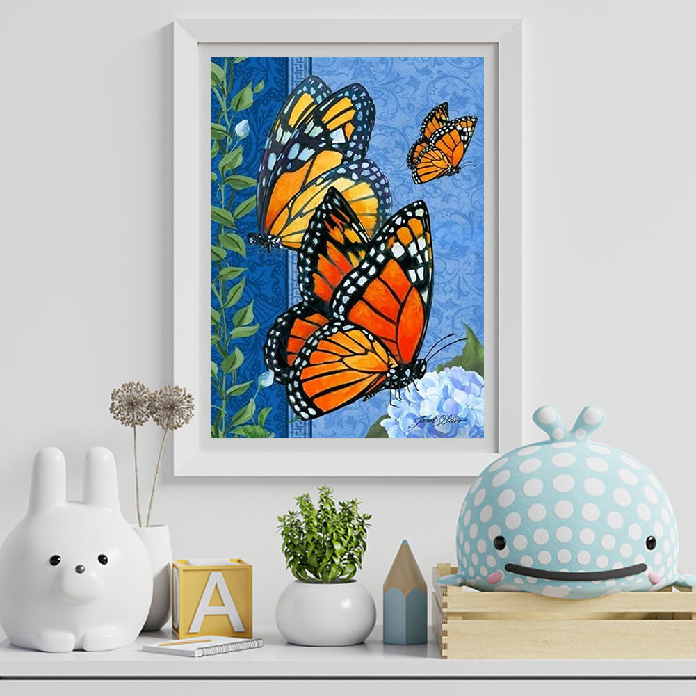 Butterfly Painting - Full Round Drill Diamond Painting 40*50CM