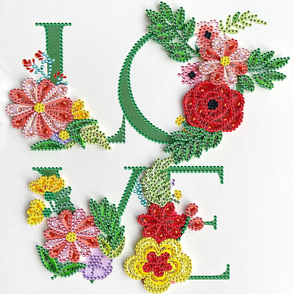 Love 30*30CM(Canvas) Special Shaped Drill Diamond Paiting