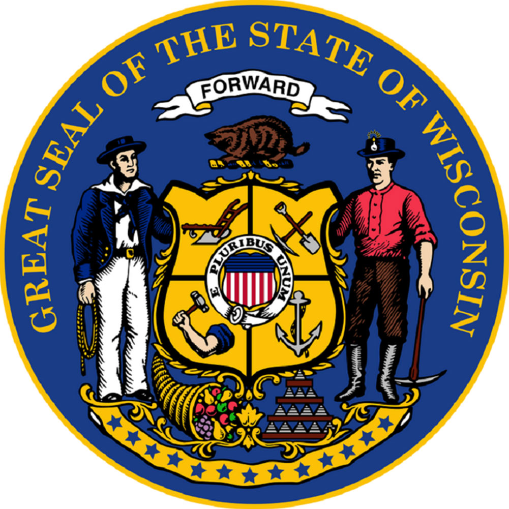 Wisconsin Coat Of Arms - Full Round Drill Diamond Painting 40*40CM