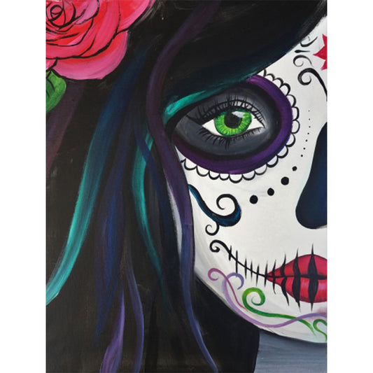 Skeleton Woman - Full Round Drill Diamond Painting 30*40CM