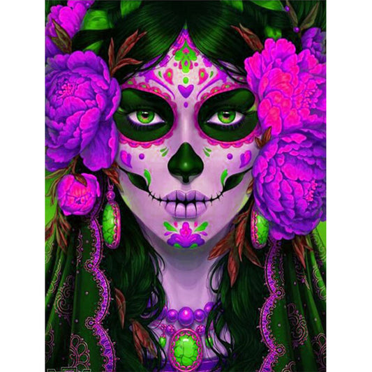 Skeleton Woman - Full Round Drill Diamond Painting 30*40CM