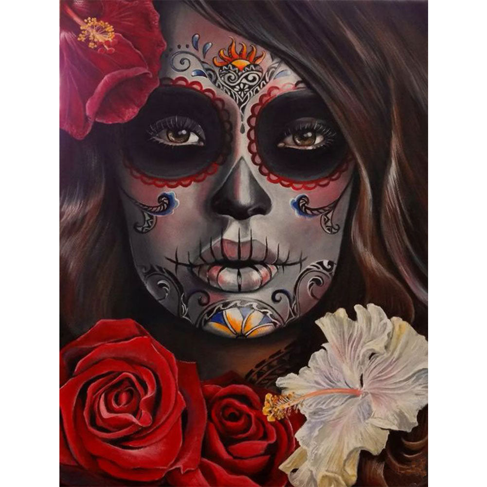 Skeleton Woman - Full Round Drill Diamond Painting 30*40CM
