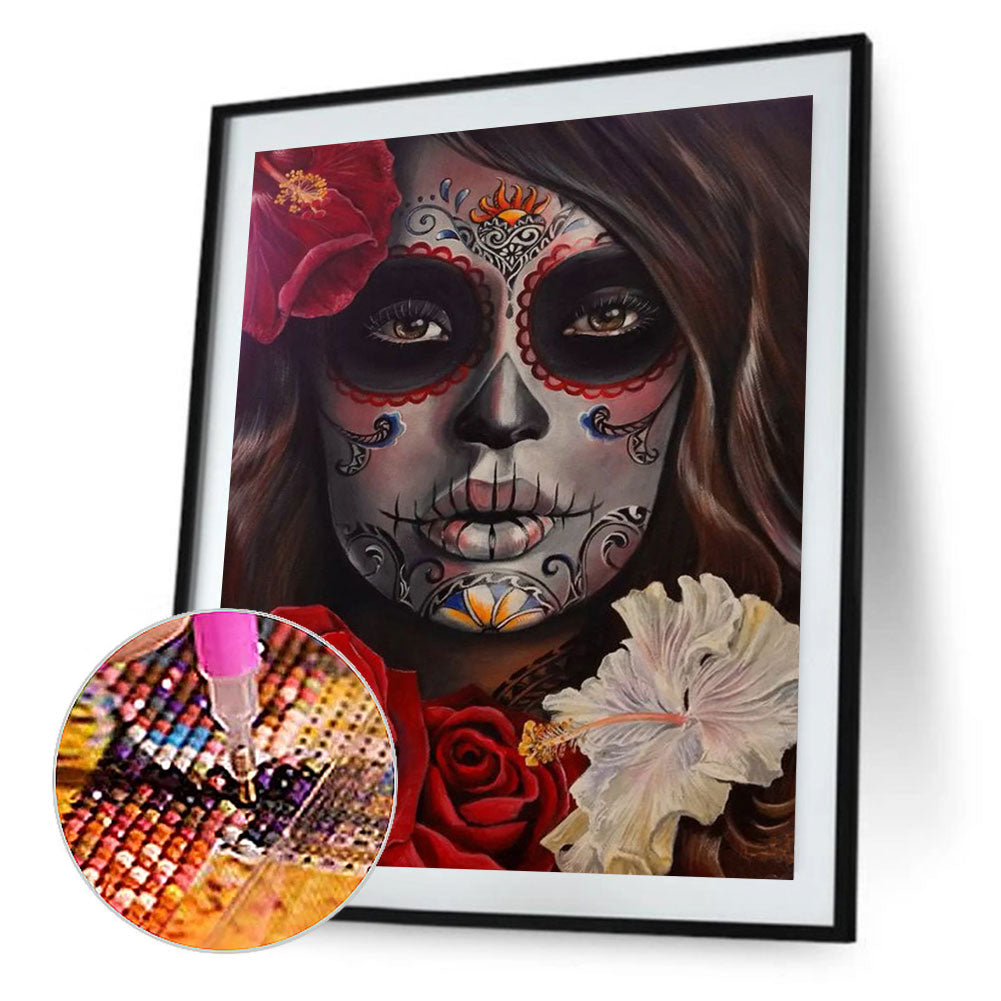 Skeleton Woman - Full Round Drill Diamond Painting 30*40CM