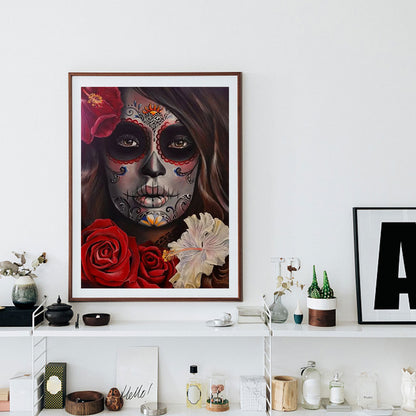 Skeleton Woman - Full Round Drill Diamond Painting 30*40CM