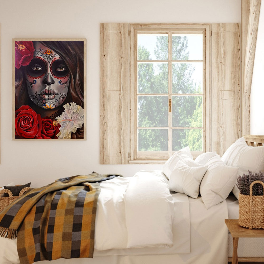 Skeleton Woman - Full Round Drill Diamond Painting 30*40CM