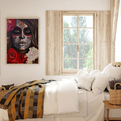 Skeleton Woman - Full Round Drill Diamond Painting 30*40CM