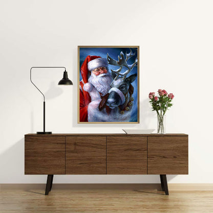 Santa And Elk - Full Round Drill Diamond Painting 30*40CM