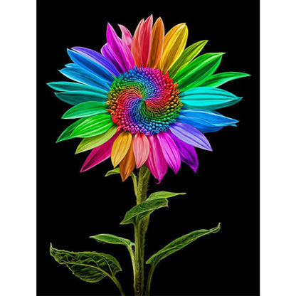 Rainbow Sunflower - Full Round Drill Diamond Painting 30*40CM