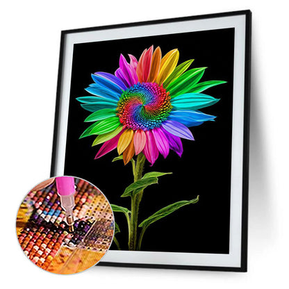 Rainbow Sunflower - Full Round Drill Diamond Painting 30*40CM