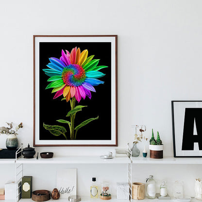 Rainbow Sunflower - Full Round Drill Diamond Painting 30*40CM