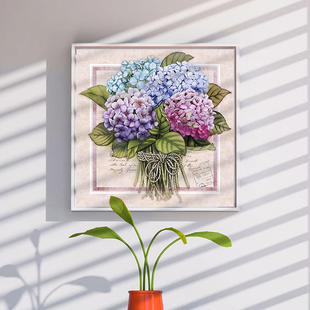 Hydrangea Bouquet - Full Round Drill Diamond Painting 30*30CM