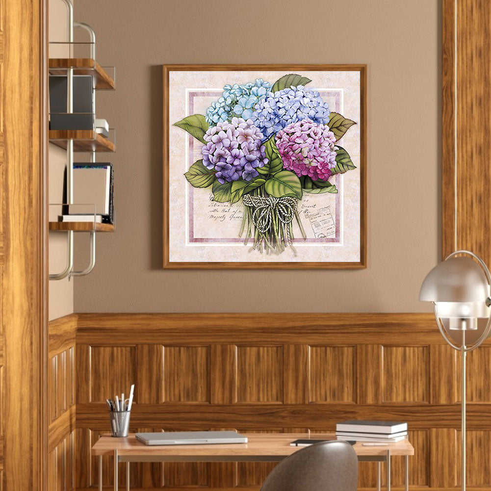 Hydrangea Bouquet - Full Round Drill Diamond Painting 30*30CM