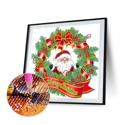 Merry Christmas Santa 30*30CM(Canvas) Special Shaped Drill Diamond Paiting