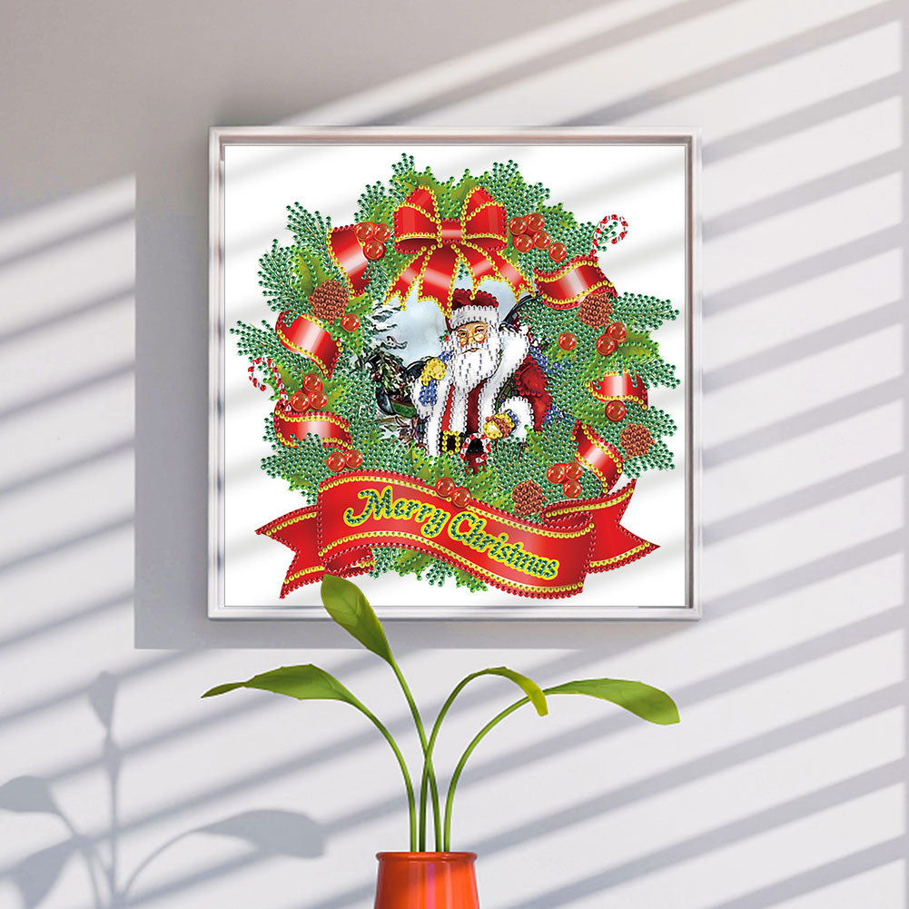 Merry Christmas Santa 30*30CM(Canvas) Special Shaped Drill Diamond Paiting