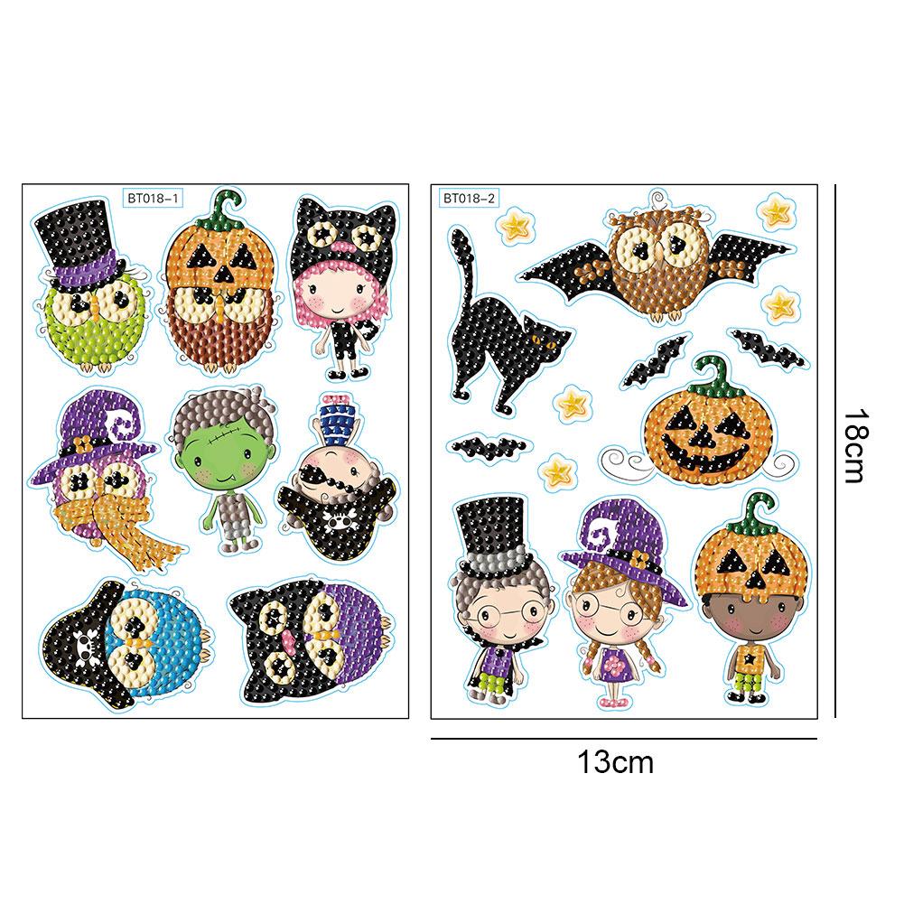 Diamond Painting Random Stickers Halloween Home Decor Two Small Sheets(BT018)