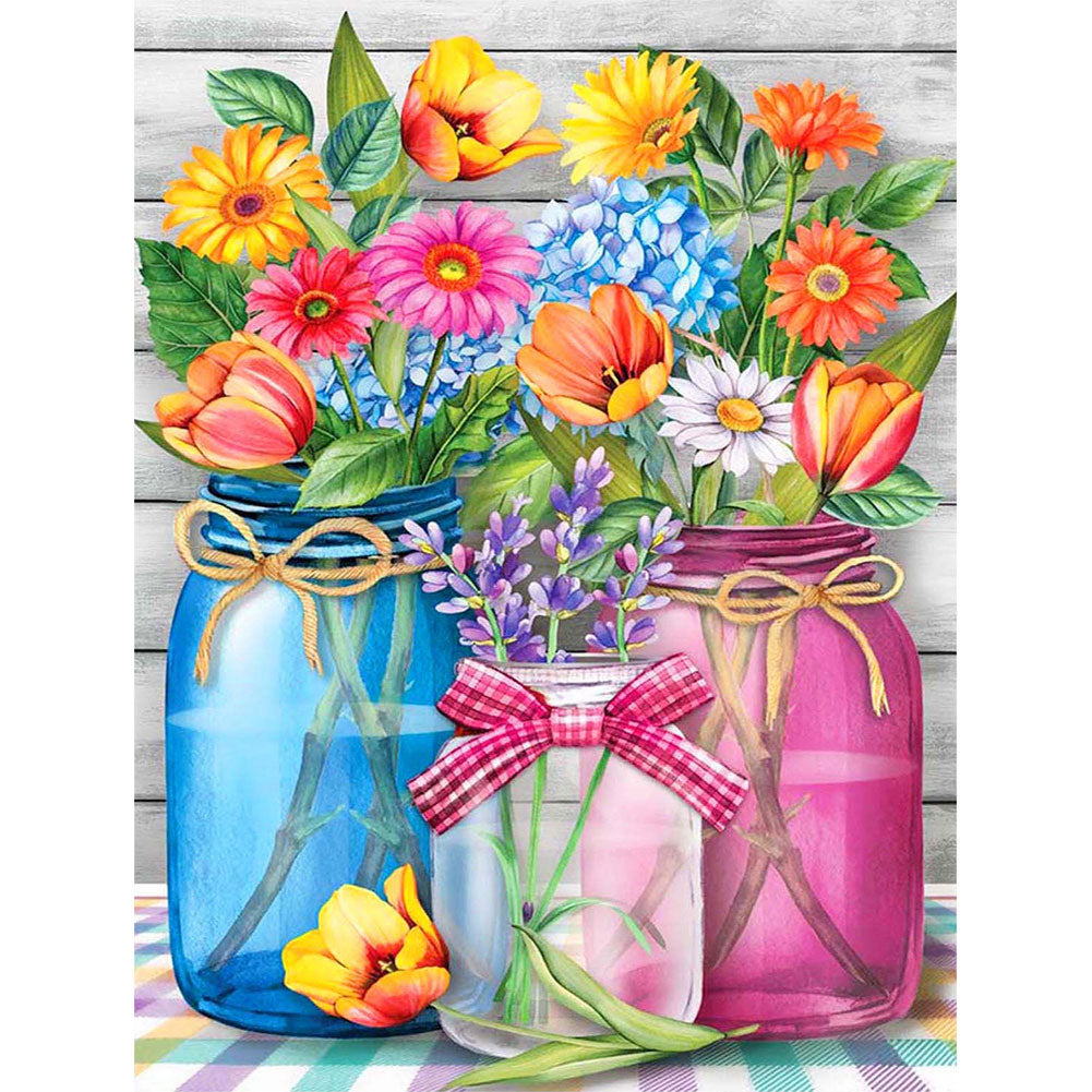 Flower Arrangement In Vase - Full Square Drill Diamond Painting 40*50CM