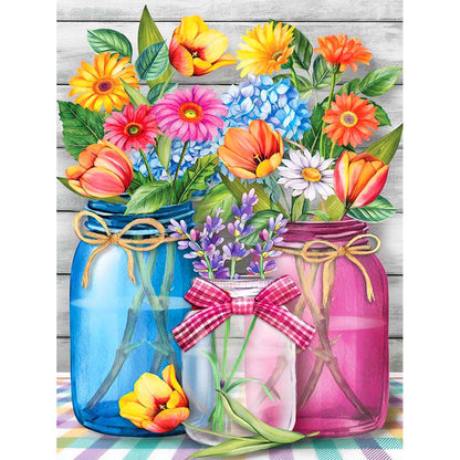 Flower Arrangement In Vase - Full Square Drill Diamond Painting 40*50CM