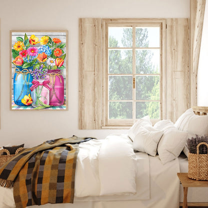 Flower Arrangement In Vase - Full Square Drill Diamond Painting 40*50CM