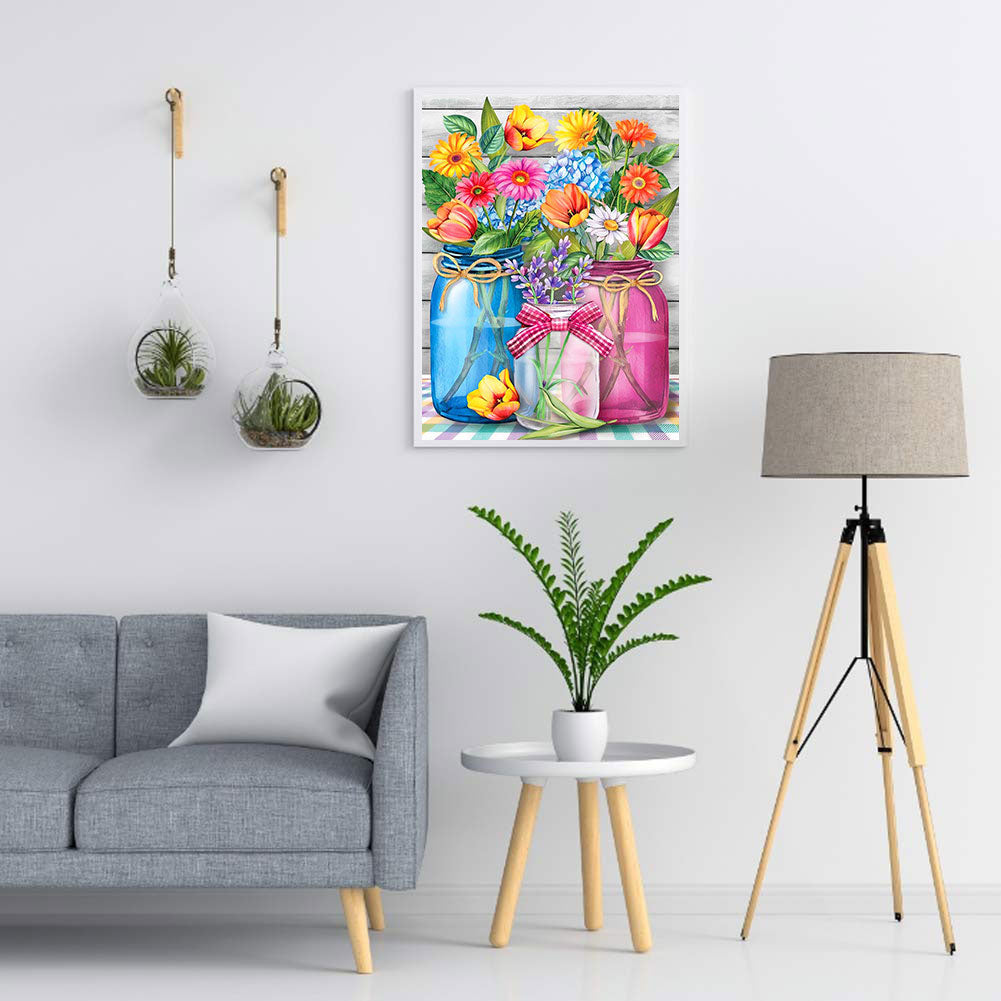 Flower Arrangement In Vase - Full Square Drill Diamond Painting 40*50CM