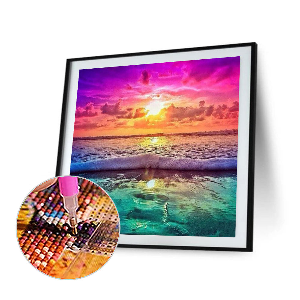 Sunset Seaside - Full Square Drill Diamond Painting 50*50CM