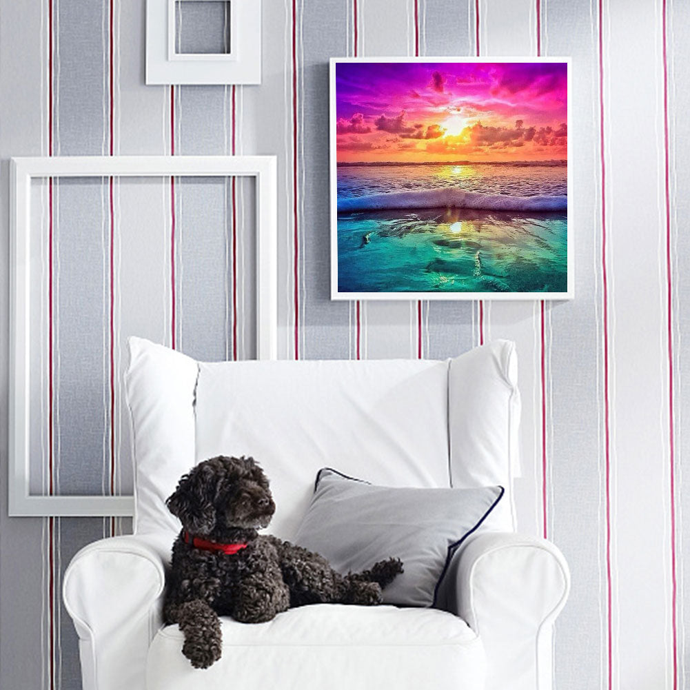 Sunset Seaside - Full Square Drill Diamond Painting 50*50CM