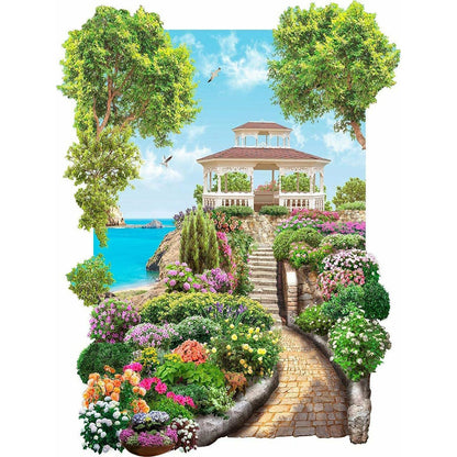 Garden Courtyard - Full Round Drill Diamond Painting 30*40CM