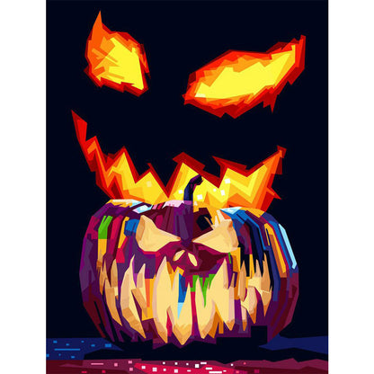 Halloween Pumpkin - Full Round Drill Diamond Painting 30*40CM