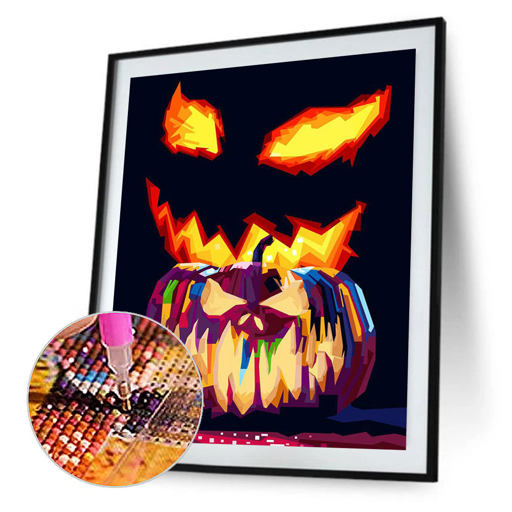 Halloween Pumpkin - Full Round Drill Diamond Painting 30*40CM