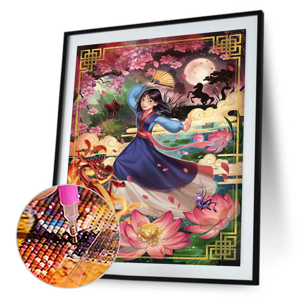 Hua Mulan - Full Round Drill Diamond Painting 30*40CM