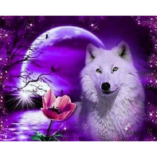 Night Wolf - Full Round Drill Diamond Painting 50*40CM