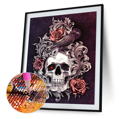 Skull - Full Round Drill Diamond Painting 30*40CM
