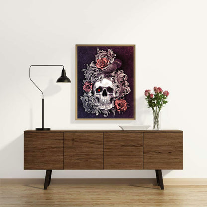 Skull - Full Round Drill Diamond Painting 30*40CM