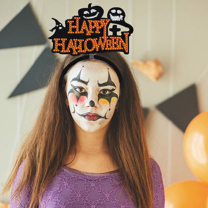 DIY Point Drill Halloween Head Band Halloween Party Photo Props Hair Decor