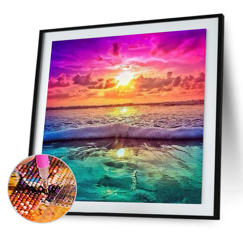 Sunset By The Sea - Full Square Drill Diamond Painting 30*30CM